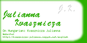 julianna kvasznicza business card